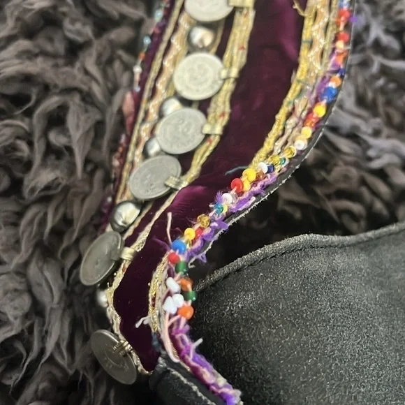 Dassios “Unique Piece” Genuine Leather Luxury Handbag Large Boho Hobo Tassel Bag - Picture 13 of 13